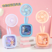 Handheld usb small fan spray mini charging students portable dormitory children hand office desktop