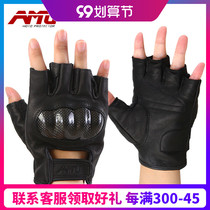 AMU motorcycle half finger gloves summer mens four seasons thin protective equipment female cycling rider locomotive