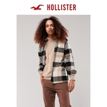Hollister2021 new winter classic plaid flannel shirt men 312944-1