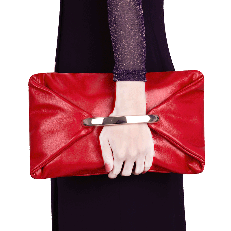 2018 new women's handbag leather clutch bag female envelope bag shoulder diagonal hand bag small bag