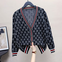 Knitted cardigan womens spring and autumn clothing 2021 New February August this year popular casual loose net red sweater coat tide