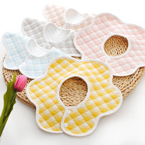 Baby saliva towel cotton baby waterproof bib for men and women newborn children 360 degree rotatable petal bib winter