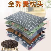 Buckwheat leather pillows with pillowcase single student Dormitory Adults Adult Mens Buckwheat Hull Pillow Core Hard Pillows High Pillow Summer