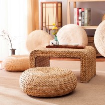 Straw futon Japanese cushion Lazy sitting on rattan tatami mat meditation mat meditation mat on the ground Buddha grass mat