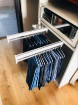 Hanging clothes bar storage space hangers telescopic various cloakroom master clothes pants rack artifact household wardrobe