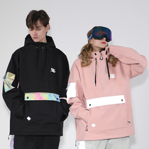  GsouSnow ski hoodie mens 2021 new sweater waterproof luminous tide brand double board womens snowboard clothing