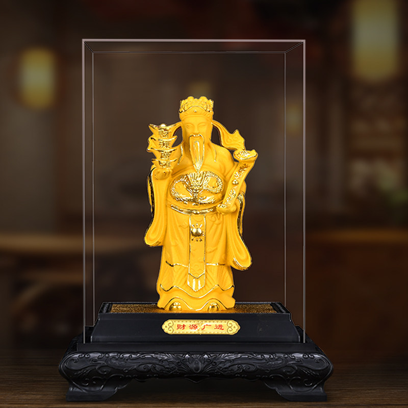 極美品・绒沙金「財神」置物 14cm 5892-1/3 O1CN01RhtrSh1RZkpwzYmFZ_!!0-