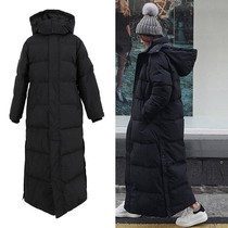 Anti-season down cotton clothes womens 2021 winter Korean version knee-length quilted jacket to the ankle student art examination cotton coat