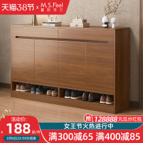 Chinese Shoe Cabinet Home Doorway 2021 New Solid Wood Color Large Capacity Balcony Locker in the family Xuanguan Cabinet