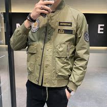 Tide brand bomber jacket coat mens spring and autumn 2021 New Korean version of baseball uniform handsome short overalls