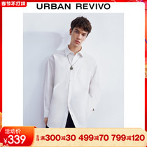 UR2022 Summer New Men's Fashion Japanese Chain Cotton Loose Cardigan Shirt MV05S2BN2007