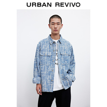 UR2021 new autumn men trend fashion street loose wash denim shirt ML35SBMN2000