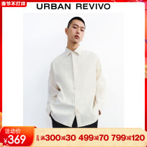 UR2022 Spring New Men's Fashion Casual Texture Loose Thin Cardigan Shirt ML03S2BN2004