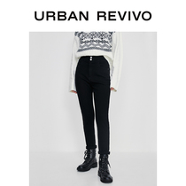 UR2021 winter new youth womens three-breasted slim denim denim trousers YU47RBKN2000