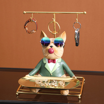 Iron frame desktop storage box creative porch key jewelry ornaments decoration adhesive hook household door sundries storage