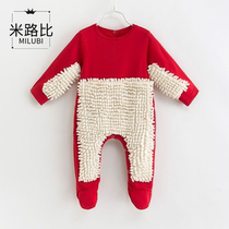 Spring clothing season infant crawling clothes baby tugatology gait for children wipe dirty and anti-dirty one-piece clothes floor anti-cool