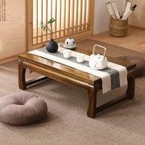Japanese tatami small table solid wood low table Zen simple small tea table Kang table home floating window table small coffee table