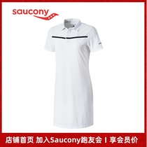 Saucony 2020 summer new womens simple short-sleeved comfortable breathable womens sports dress