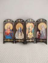  Catholic relics of the Holy Family of the Virgin Three ornaments Four screens ornaments Travel carrying prayer ornaments