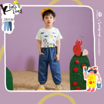 (Sun Canart Cooperative section) Mini Barabara Mens and womens pants 2021 Summer jeans Anti-mosquito pants