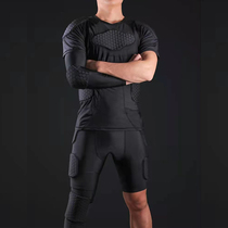 Goalkeeper elbow patella belt knee Sports mens knee rugby jersey helmet equipped with basketball anti-collision suit