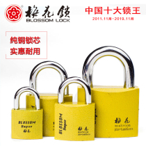 Plum blossom lock drawer cabinet iron lock imitation copper lock printing lock warehouse large door and window anti-theft waterproof padlock