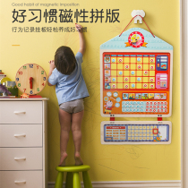 Children's Growth Self-discipline Form Baby Behavior Plan Record Form Develop Good Habits Little Red Flower Reward Sticker Wall