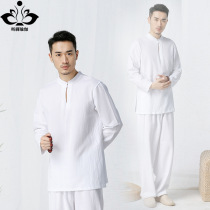 Xin Zen cotton and linen Chinese clothing meditation clothing loose tai chi clothing men's meditation clothing residence clothing yoga clothing suit