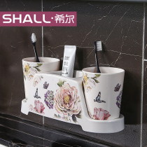 Toothbrush holder set toilet creative suction cup suction Wall lovers bathroom bathroom washing Cup toothbrush cup rack