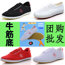  Counter double star martial arts shoes Tai chi shoes fitness shoes Canvas shoes mens shoes womens shoes practice shoes beef tendon bottom soft bottom