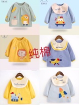 Ajoy and Please Pure Cotton Baby Boy Four Seasons Cartoon Hood waterproof and anti-dirty infant anti-wear and protective overcoat