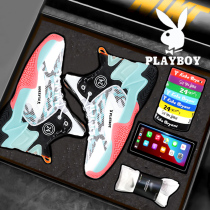 Playboy high-top mens shoes winter 2022 new shoes sports sports basketball wear-resistant non-slip running shoes