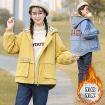 Winter girl thickened and velvet jacket cotton clothes Korean version of high school students cotton clothes small junior high school students winter cotton padded jacket