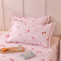 Thickened cotton wool pillowcase 48x74 pair of love pillowcase single double 100 cotton pillow core liner