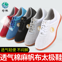 Taiji shoes womens canvas shoes soft ox soles sneakers mens martial arts shoes training tai chi training shoes summer breathable