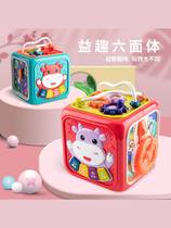 Childrens clapping drum for baby toy Puzzle Hexahedron 6 Months Baby Early Teaching Versatile Musical Hand Clapping Drum
