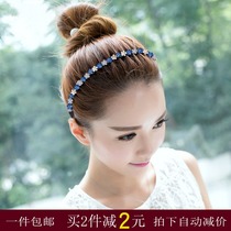 Korean hairpin hairpin female adult hairclip broken hair with teeth non-slip face thin headband simple hair tie hair trim headgear