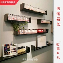 Nail art shelf Wall-mounted nail oil glue shelf Swatch free hole wall shelf Cosmetics nail polish display rack