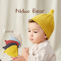 Nidor bear baby hat autumn and winter childrens hat knitted hat baby hat baby boy and girl wool hat