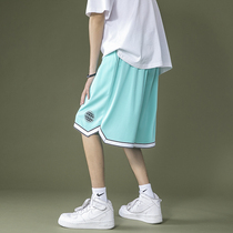 Mesh ice silk shorts Mens summer loose pants wear casual five-point pants tide brand basketball sports pants