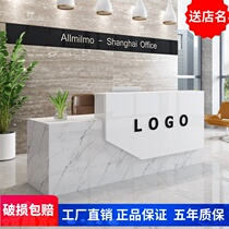 Cashier Company front desk Reception desk Simple modern atmosphere Paint desk Creative bar Beauty salon front desk