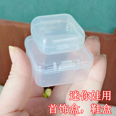 taobao agent Mini Storage Box OB11 Shoe Box Accessories Set up Plastic Transparent Box BJD Waste Makeup OB Portable