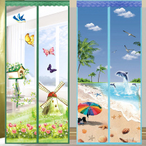Velcro anti mosquito curtain magnetic sand door household magnet screen self-adhesive sand window non-perforated