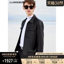 JLINDEBERG Gold Lindbergh Mens Fall Trend New Turned Goat Leather Leather Clothing Locomotive Jacket Men