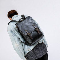 2021 leather shoulder bag mens backpacks travel leather schoolbag casual business computer bag fashion trend mens bag