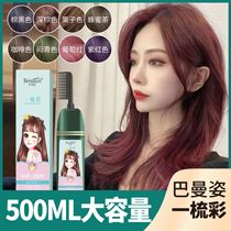 Easy to dye your own hair dye color foam hair dye white to black hair cream wine red chestnut brown a comb