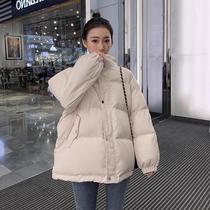 Womens bread clothing Korean version of loose hooded pregnant womens clothing cotton jacket autumn thick late pregnancy large size cotton clothes