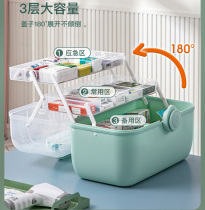 Medicine box family household emergency medical care medical large capacity multi-layer medicine box dormitory storage medicine medicine box