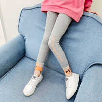 Girls beat bottom pants for spring and autumn wearing 2022 new ocean gas children thin pencil pants CUHK childrens autumn clothes long pants