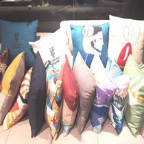 Left and right cotton linen blend for holding pillows